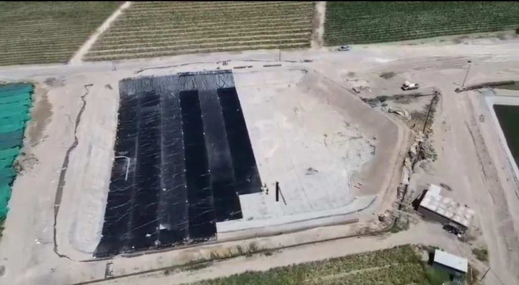 Reservorio agrícola impermeabilizado por ICIM